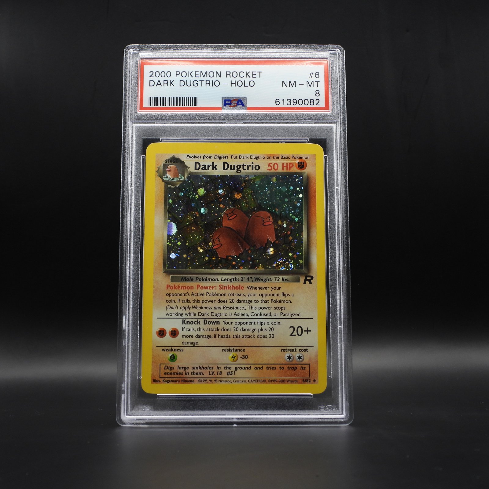 Dark Dugtrio (TR 6) - PSA 8 - Image 1