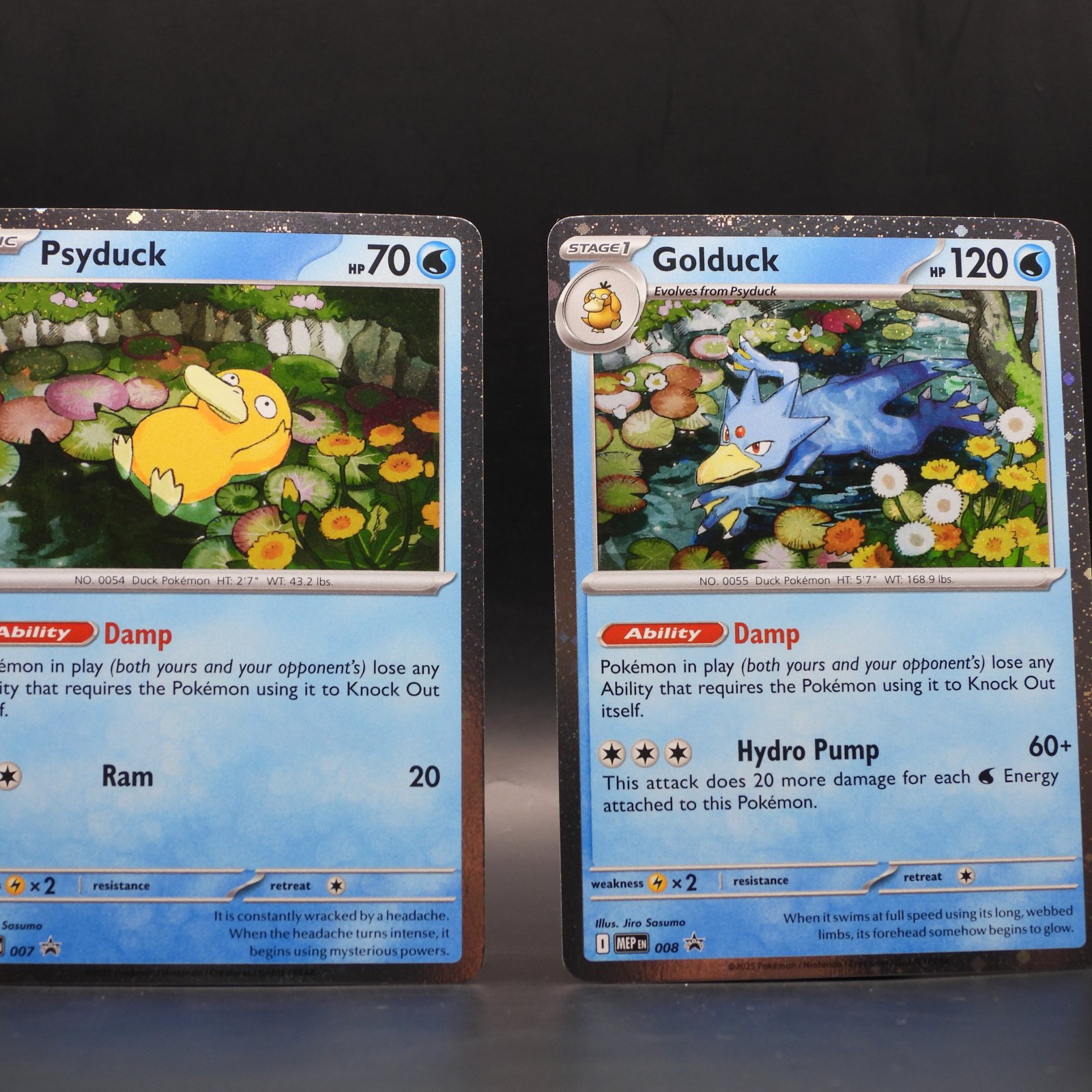 Psyduck (MEP 007) & Golduck (MEP 008)