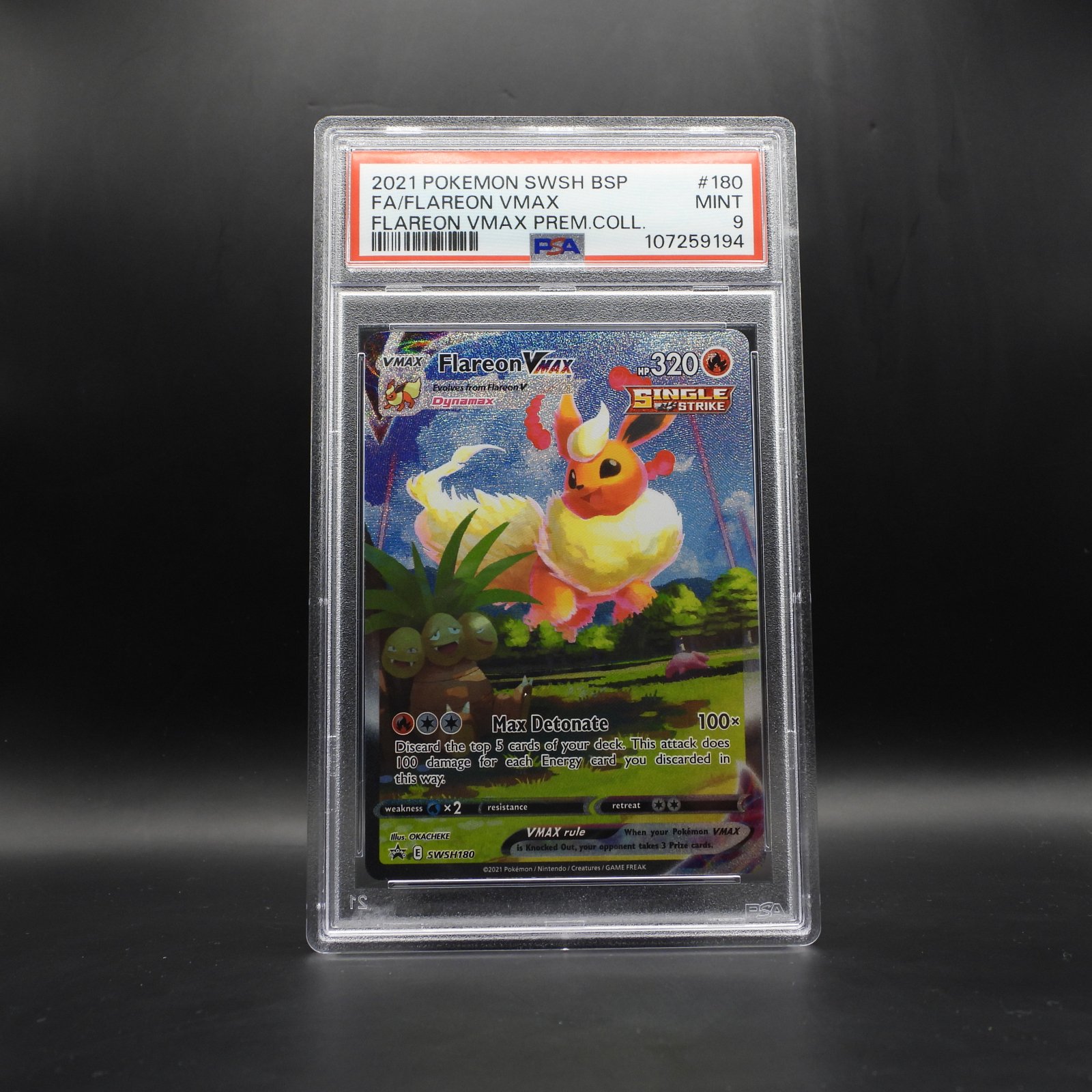 Flareon VMAX (SWSH 180) - PSA 9 - Image 1