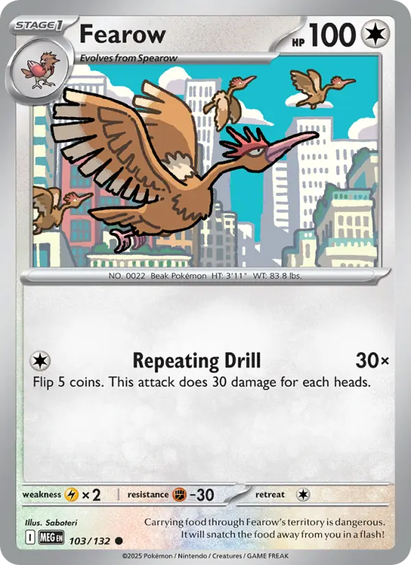Fearow — Mega Evolution (MEG 103)