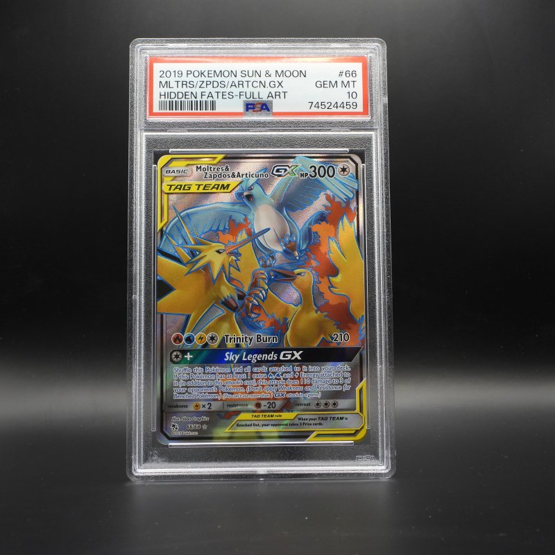 Moltres & Zapdos & Articuno GX PSA 10 HIF 66