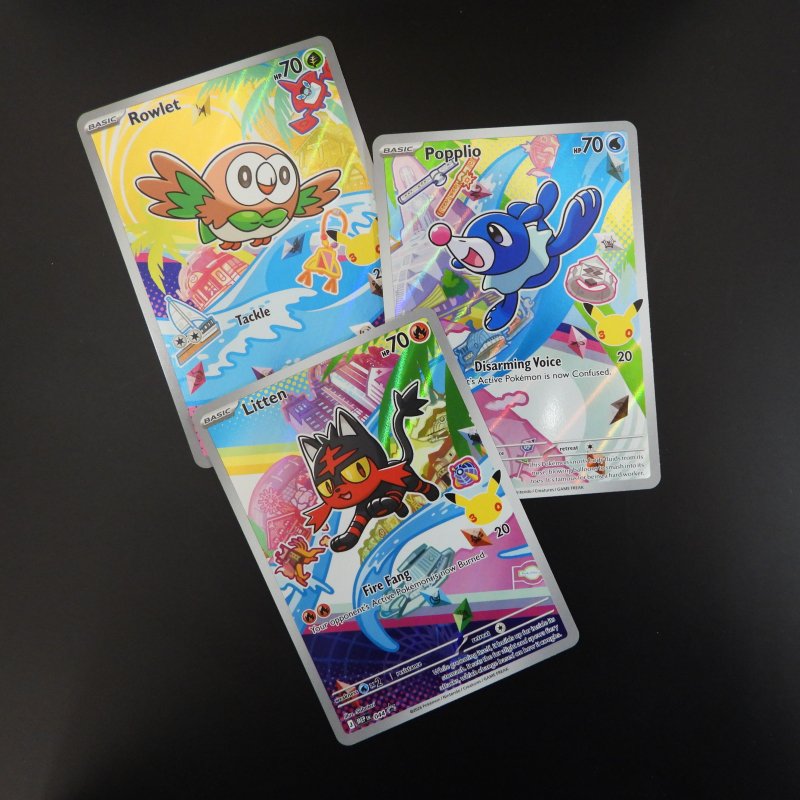 Alolan starters Popplio (MEP 045) / Litten (MEP 044) / Rowlet (MEP 043)