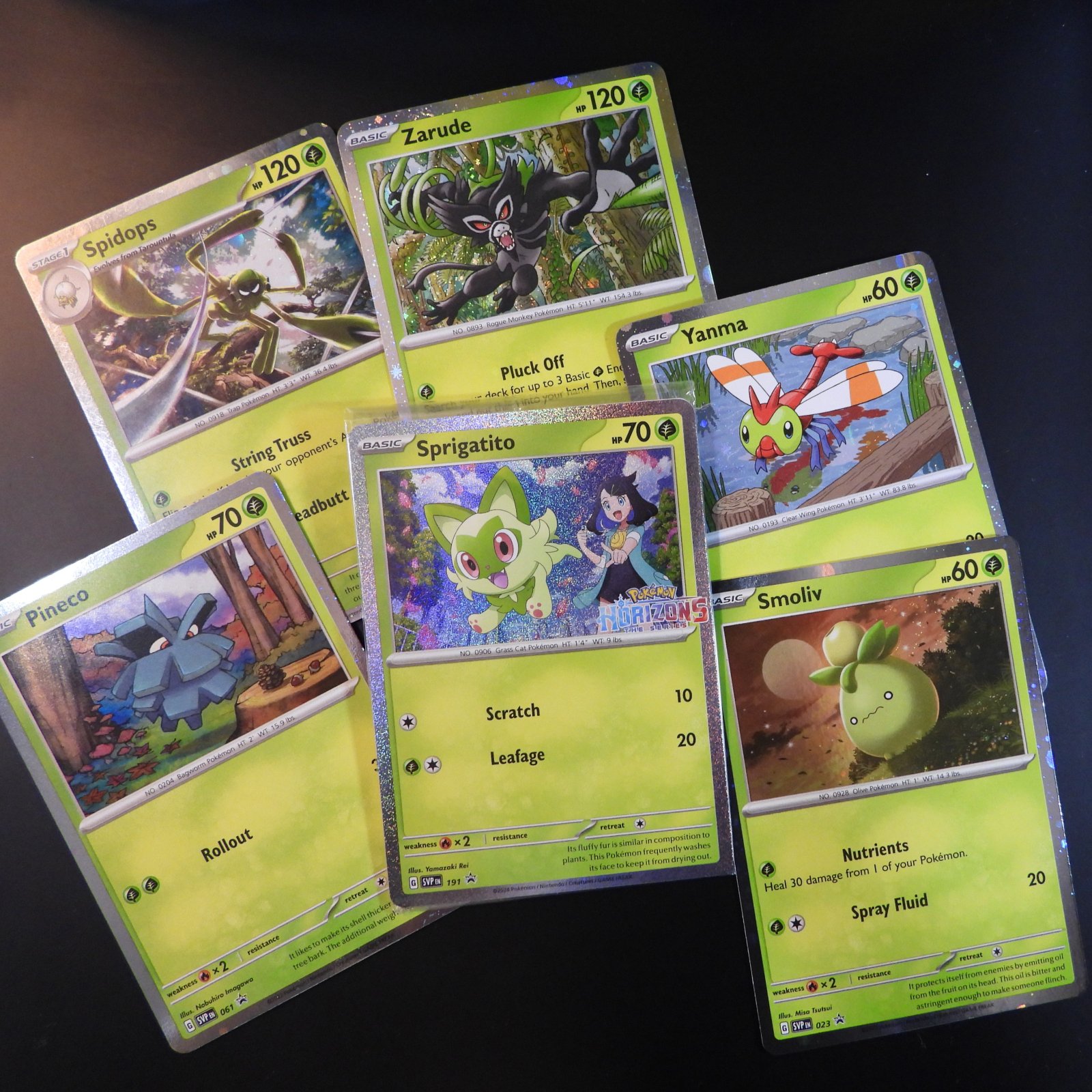 SVP bundle Sprigratito / Spidops / Smoliv / Yanma / Zarude / Pineco - Image 1