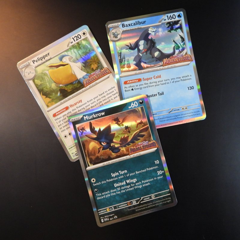 Paldea Evolved SVP Stamp Baxcalibur / /Murkrow / Pelipper