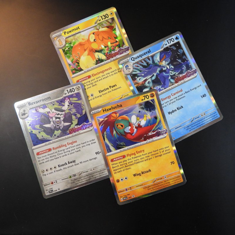 Scarlet & Violet SVP Stamp Quaquaval / Revavroom / Hawlucha / Pawmot