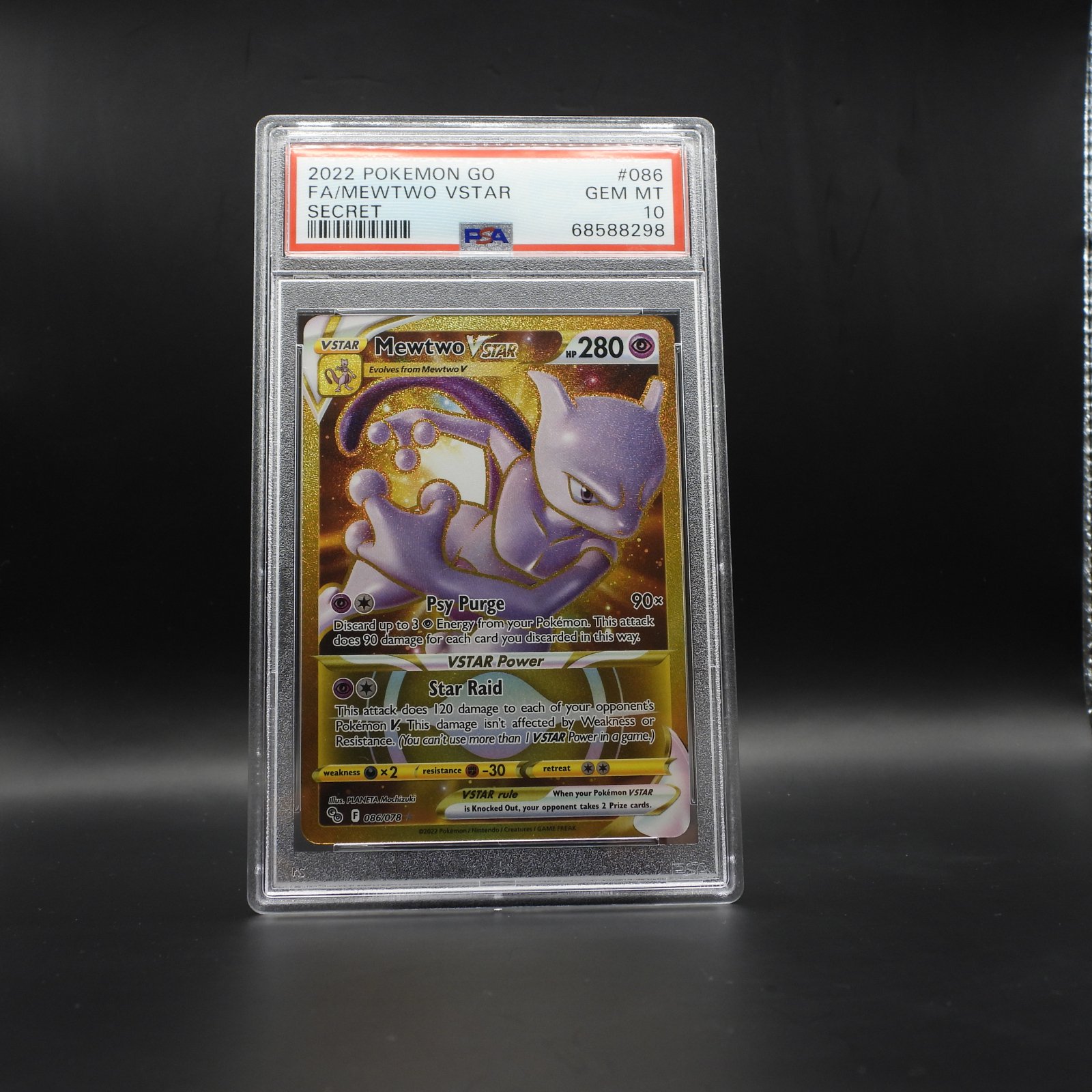 Mewtwo VSTAR (PGO 086) - PSA 10 - Image 1